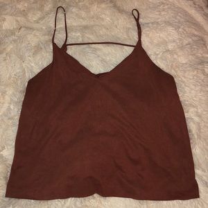Forever 21 Brown suede cropped cami